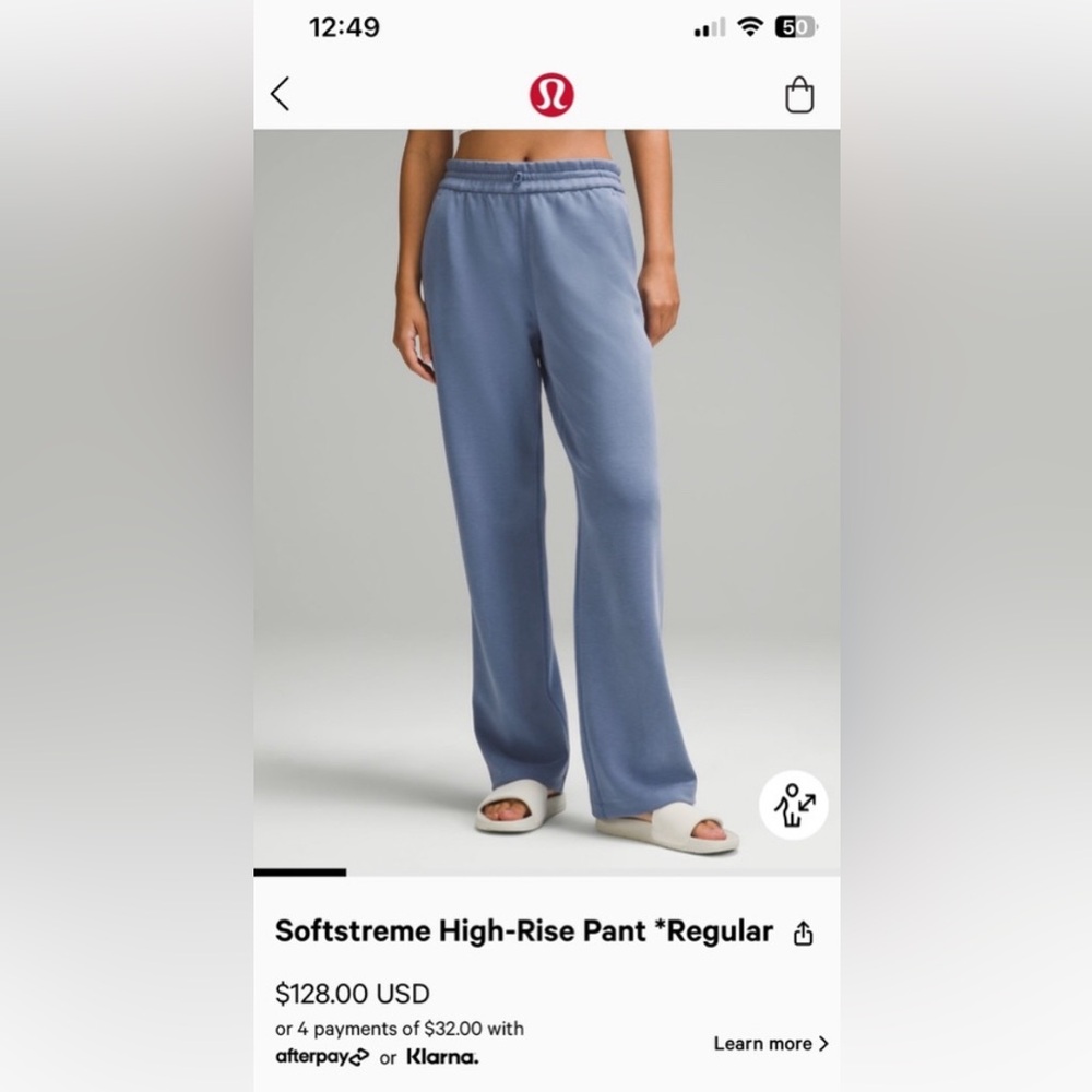 Softstreme pant in Oasis blue.